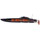 Pro Boat Blackjack 42-inch Brushless 8s Catamaran - Black orange Rtr  prb08043t1