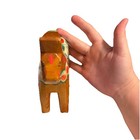 Vintage Nils Olsson  Orange Wooden Swedish Dala Horse Akta Dalahemslojd