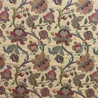 Jacobean Garden Tapestry Fabric Gold Weave Vintage Jacquard Upholstery Cushion