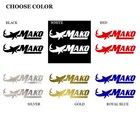 Set Of 2 Vinyl Decals For Mako Boat Hull   Bumper Sticker  Free Shipping