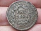 1842 Braided Hair Large Cent Penny  Large Date  Vg Details