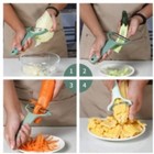 1 Set 3 Pieces Stainless Steel Multi-function Fruit Vegetable Peeler Chopper