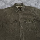 Vintage Woolrich Shacket Mens Medium Brown Corduroy Fleece Lined Shirt Jacket