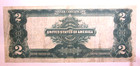 1899  2 Two Dollar Silver Certificate Large Size Note Blue Seal Mini Portal F vf