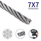 100ft Stainless Steel Cable Wire Rope Aircraft Cable Railing Decking Kit 1 8 7x7