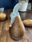 Vintage 1960s Italian Murano Art Glass Fruit Set - 4-piece Frosted Bronze Finish