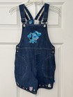 Vintage 90s y2k Rare Nickelodeon Blues Clues Denim Embroidered Overall Shorts 6x