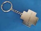 Rammstein Cross Metal Keychain Key Ring 1-1 2  X 1-1 2 