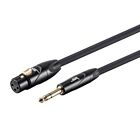 1 5-35ft 3-pin Xlr Female To 1 4  6 35mm Trs Male Audio Balanced Cable Mic Gold