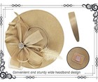 Dressfan Fascinator Women Hat Derby Color Khaki With Headband
