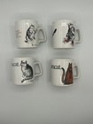 Vintage Kliban Cat Coffee Mugs Lot Of 4 Kiln Craft Very Clean  Set 4 