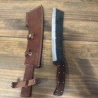 Carbon Steel Machete Full Tang Thick Sharp Blade Wood Handle Sheath 16 25    Usa 