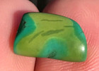 Rare Antique Very Old Tibetan Turquoise Bead - Beautiful Worn Patina 