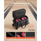 Uimoso Double Roller Bowling Bag With Wheels And Shoe Storage Compartment