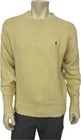 Polo Ralph Lauren Men   s Cotton Sweater Yellow Crewneck Knit Logo Size M  89