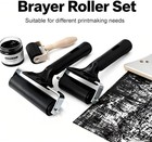 3-pack Hard Rubber Brayer Rollers 1 4 2 4 4 Inch For Printmaking Ink Stamping