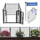  Tall Garden Fence Wide Door Low Threshold  54 Inch 54in h   8 8ft l  4 Panels