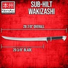 Honshu Sub-hilt Wakizashi  20 3 8    Carbon Steel Blade  Scabbard  28 7 8  Overall