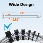 200lb Zip Ties Heavy Duty 18 Inch 70pcs Large Black Cable Tie Thick Heat Nylon