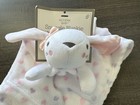 New Modern Baby Bunny Hearts Snuggle Blankie Security Blanket Lovey Pink Purple