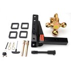 Adjustable Trailer Hitch W hook Tri-ball  1-7 8   2   2-5 16   Fits 2   Receiver