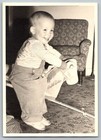 Baby Boy Vintage Photo On Health Rider Bouncy Horse Antique Toy 1930 s