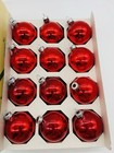 Lot Of 12 Vintage Christmas Tree Pyramid Red Glass Ball Ornaments Rauch
