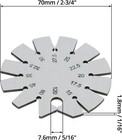 Qwork Bevel Gauge  Stainless Steel Axe Angle Gauge Round Shape Knife Angle