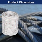 5 8 Inch X 150 Feet Double Braid Polyester Rope  Arborist Bull Rope Multipurp   