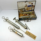 Lot Of Vintage Surgical Syringe Clear Glass Tube - More Veterinary