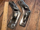 Vintage Pair Of Cast Polished Bronze 8 1 2  Stern Corner Chocks W padeyes