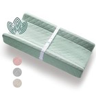 Organic Cotton Contoured Baby Changing Pad W waterproof Foam Sage Green