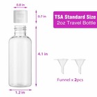 30 Pack 2 Oz Empty Plastic Travel Bottles Flip Cap Leakproof Refillable