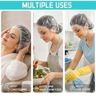 100 Pcs Disposable Shower Caps 20 5in Waterproof Elastic Clear Plastic Women Men
