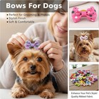 60pcs Christmas Dog Bows Small Bowknot Hair Clips For Pets Party Accessories