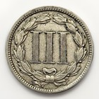 1888 Three Cent Nickel Xf au 3c Us Type Coin Nice Key Date Philadelphia Rare