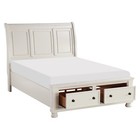 4 Pc Antique White Queen Footboard Storage Bed N s Dresser Bedroom Furniture Set