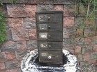 Antique Early Rustic D  cor 5 Graduated Drawer File Storage Cabinet