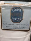 Cotton Luxury Bed Skirt 14  Drop White King Tailored Skirt Fits 78 x80  Mattress