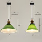 Vintage Green Glass Single Light Pendant Light Industrial Hanging Ceiling Lamp