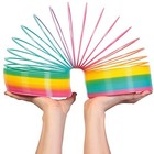 6  Jumbo Rainbow Coil Spring Giant Classic Novelty Toy Fidget Stress Relief