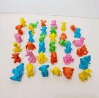 Lot Of 36 Vintage 80s Diener Industries Soft Rubber Pencil Erasers Animals
