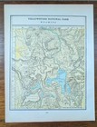 Vintage 1900 Yellowstone Park Map 11 x14  Antique Original Old Faithful Geyser