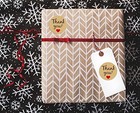  1 Inch Kraft Thank You Stickers Roll  500 Pcs Thank You Stickers Lables For 