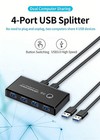 Usb 2 0 Switch Selector Kvm Switcher For 2 Pc Sharing 4 Usb Devices One-button