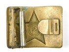 Vintage Post Ww2 Soviet Russian Russia Ussr Military Brass Star Belt Buckle