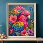 Parrot Diamond Art Kits For Adults tropical Bird Diamond Painting   5d Full Roun