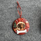 E   S Pets Christmas Ornament Red Dachshund Dog Can Be Personalized New