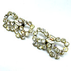 Vintage Rhinestone Bow Shoe Clips Dressy