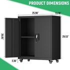 31 5 h Tool Chest With Doors And Shelves metal Garage Storage Cabinet With Wheel